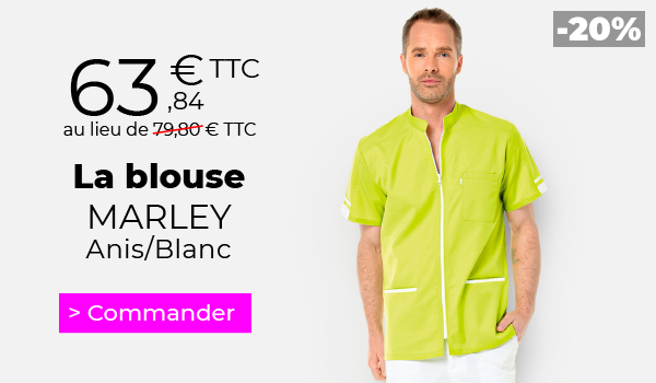 blouse medicale jeans-anis